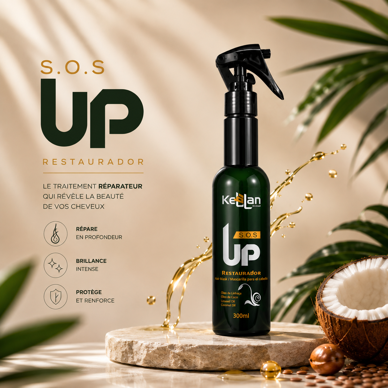 KELLAN SOS UP - Traitement réparateur intensif des cheveux